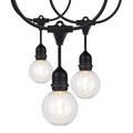 Satco 24-Foot LED String Light Fixture with 12-G25 Lamps, 2000K, 120 Volts S8034